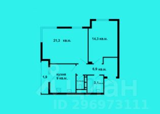 2-комн.кв., 58 м², этаж 2