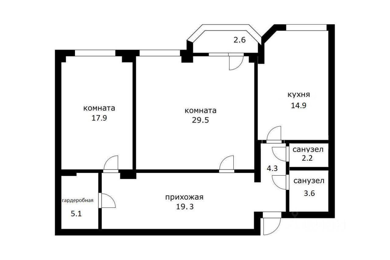 2-комн. кв., Западный