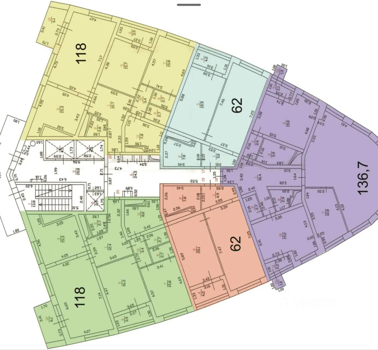 Планировка квартиры сочи Продажа трехкомнатной квартиры 140м² ул. Кубанская, 12Б, Сочи, Краснодарский кра