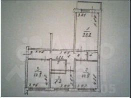 3-комн.кв., 80 м², этаж 9