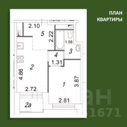 1-комн.кв., 35 м², этаж 4