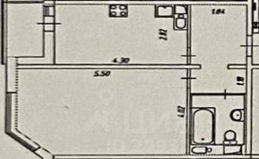 1-комн.кв., 45 м², этаж 12