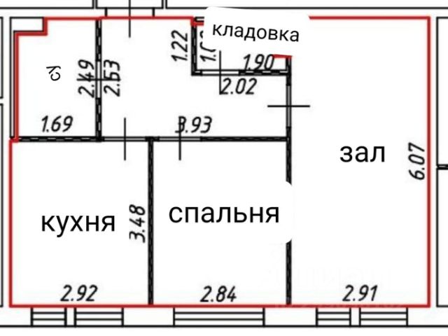 2-комн., 51 м², 7/24 этаж