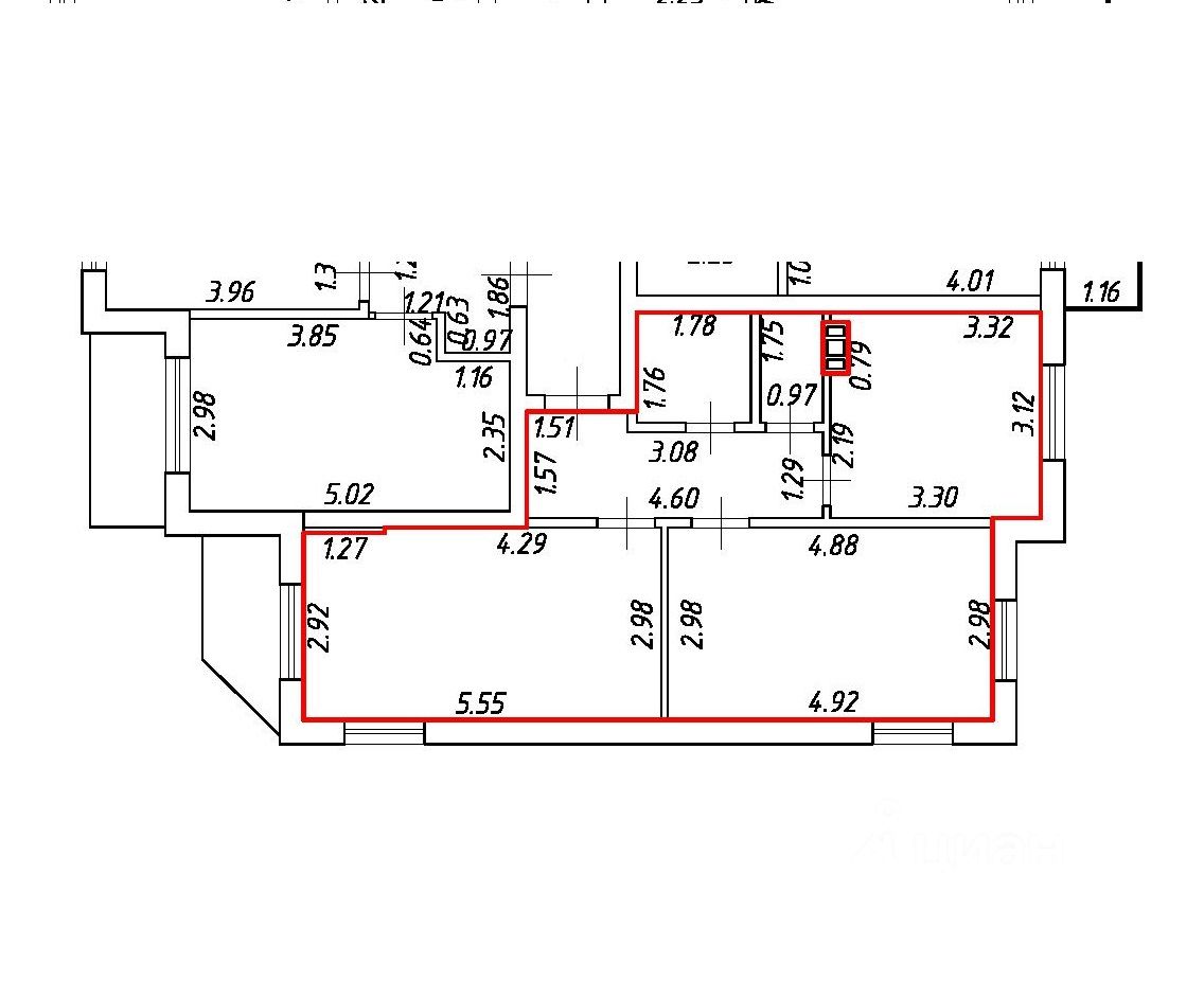 Продается2-комн.квартира,52,3м²