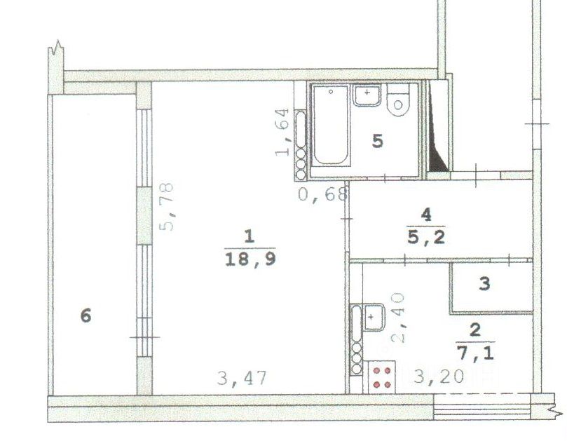 Продается квартира в Екатеринбурге, общая площадь 34.8 кв.м, кухня 7.1 кв.м, жилая 18.9 кв.м, 1 этаж, 1 комната. Без отделки.