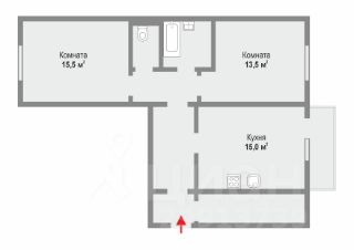 2-комн.кв., 65 м², этаж 11