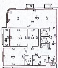 3-комн.кв., 85 м², этаж 8