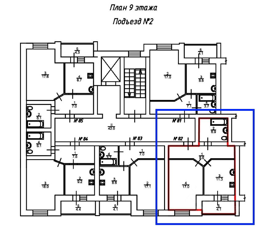 1-к кв. Саратовская область, Энгельс просп. Строителей, 47/4 (43.8 м²)