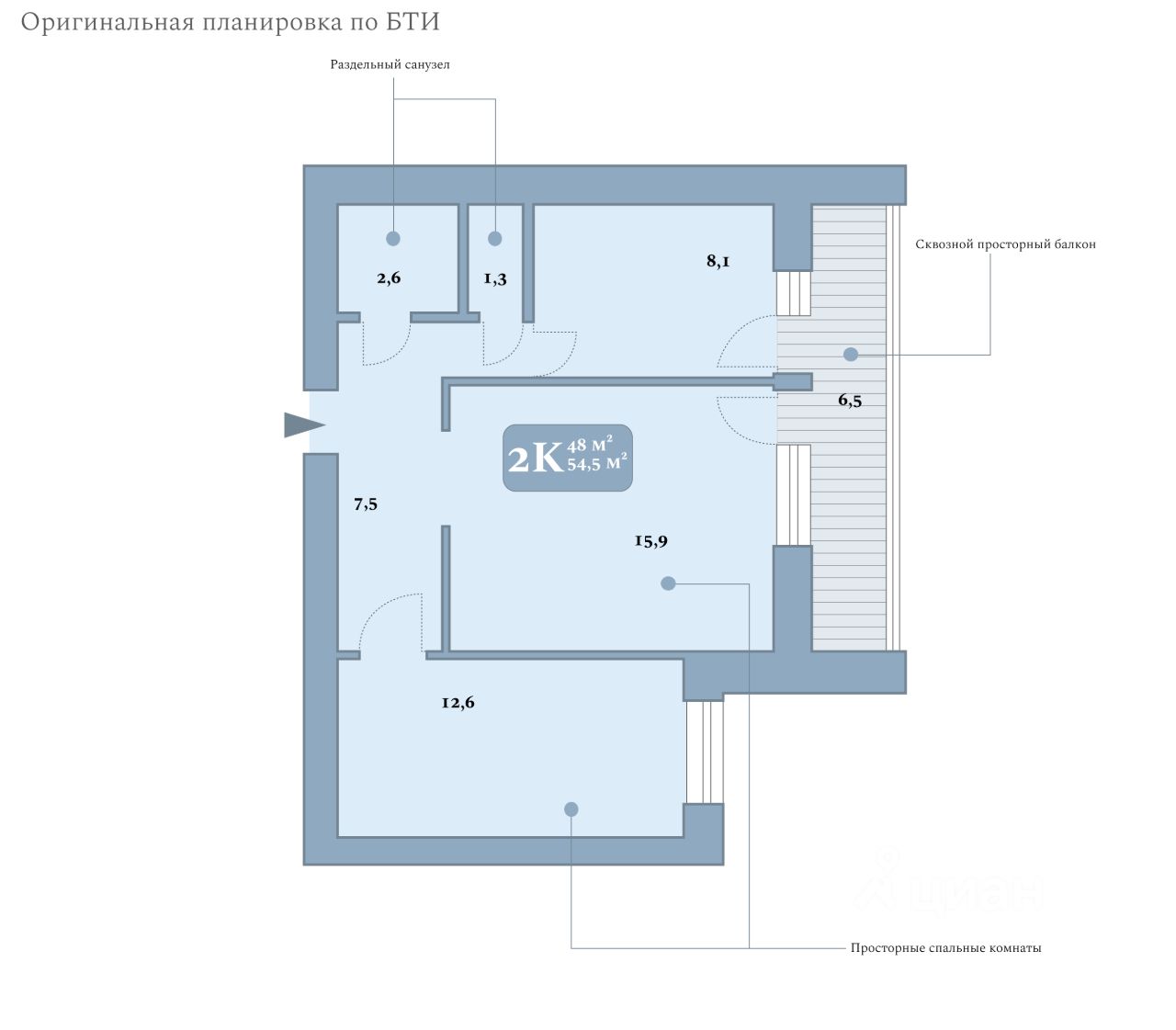 Купить двухкомнатную квартиру 48м² Коммунистическая ул., 20/1, Ейск,  Краснодарский край, Ейский район - база ЦИАН, объявление 302005506