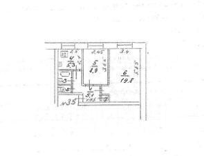 2-комн.кв., 43 м², этаж 1