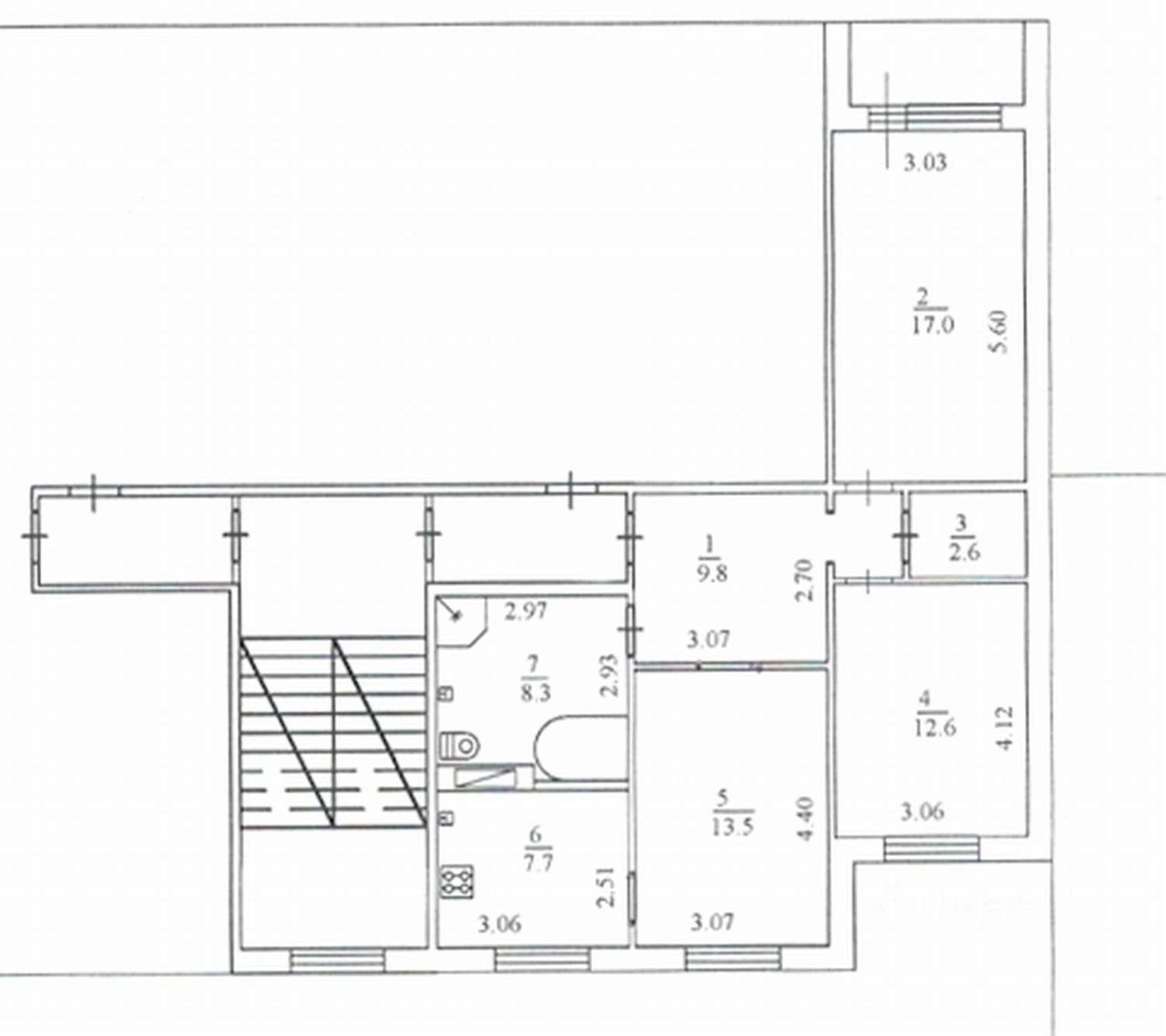 Купить трехкомнатную квартиру 74,2м² ул. Киргетова, 15А, Гатчина,  Ленинградская область, Гатчинский район - база ЦИАН, объявление 292434921