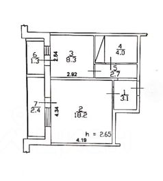 1-комн.кв., 36 м², этаж 9