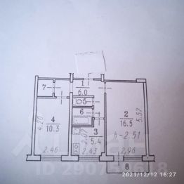 2-комн.кв., 43 м², этаж 5