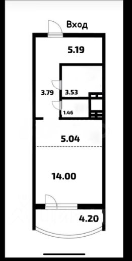 1-комн.кв., 34 м², этаж 12