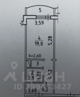 студия, 34 м², этаж 2