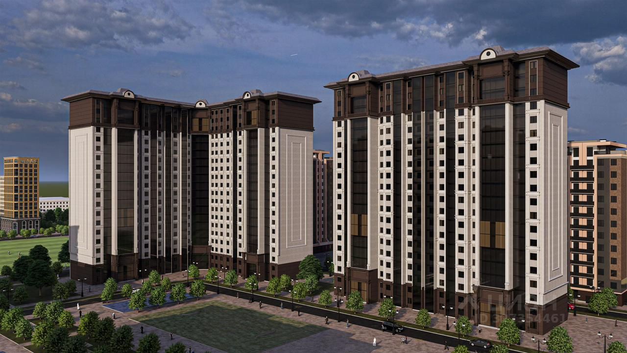 1-к кв. Чеченская республика, Грозный просп. В.В. Путина, 23Б (38.9 м²)