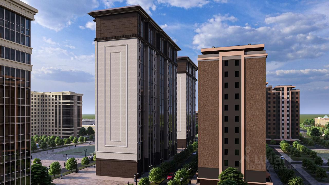 1-к кв. Чеченская республика, Грозный просп. В.В. Путина, 23Б (39.1 м²)