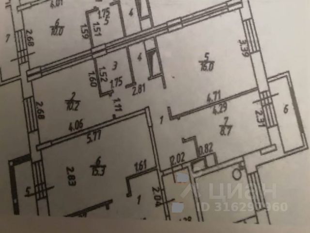 2-комн., 46 м², 7/9 этаж