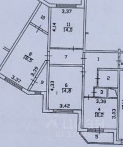 3-комн., 82,5 м², 5/25 этаж