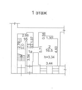 студия, 26 м², этаж 1