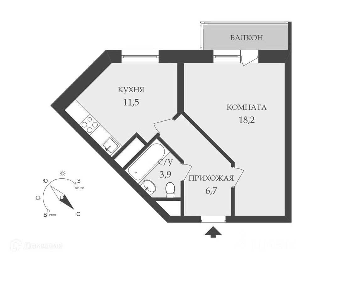 Продаю однокомнатную квартиру 39,9м² ул. Бережок, 7, Ивантеевка, Московская  область, Пушкинский городской округ - база ЦИАН, объявление 304068791