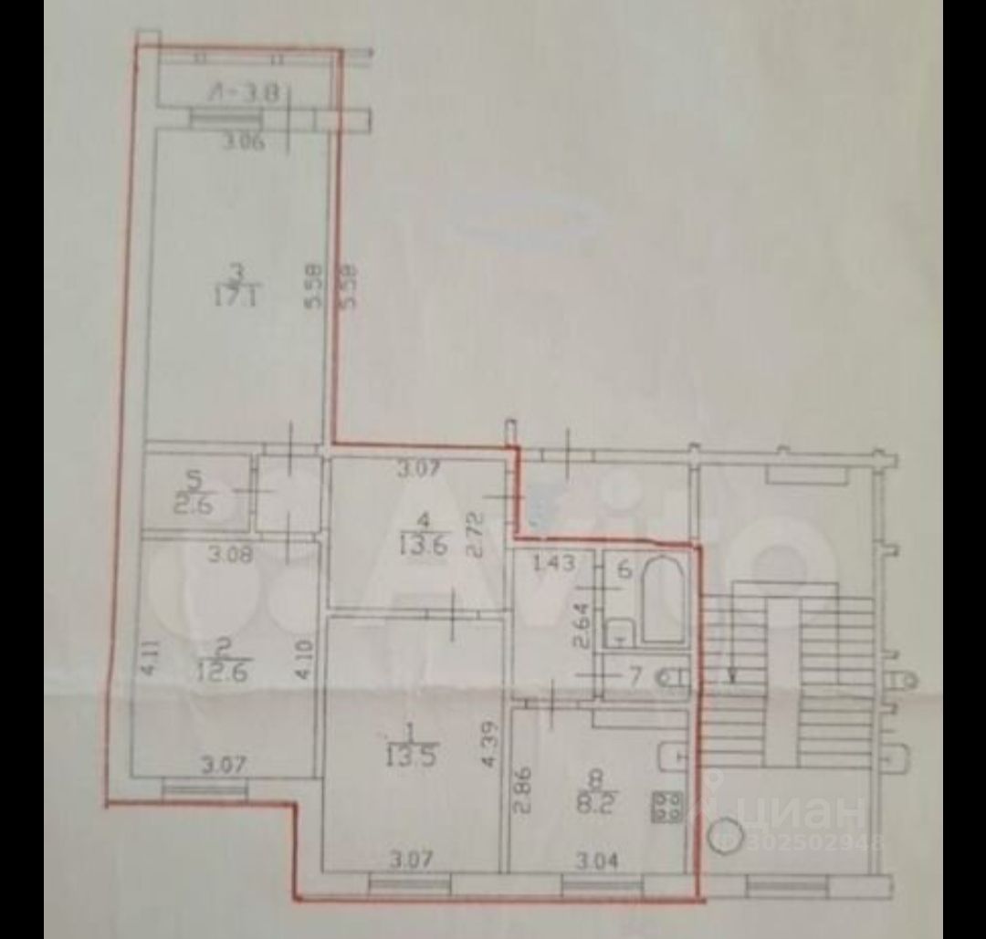 Купить трехкомнатную квартиру 77,1м² ул. Ковалевского, 2, Кингисепп,  Ленинградская область, Кингисеппский район - база ЦИАН, объявление 302502948