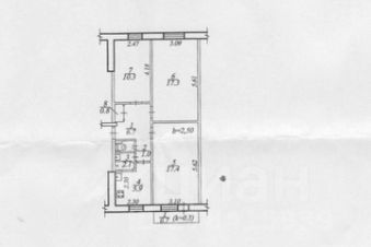 3-комн.кв., 61 м², этаж 1