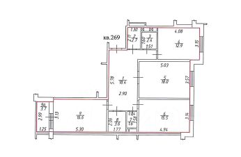 3-комн.кв., 92 м², этаж 8