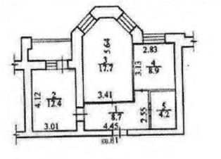 2-комн.кв., 52 м², этаж 9