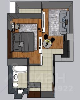 2-комн.кв., 45 м², этаж 10