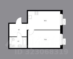 1-комн.кв., 45 м², этаж 17