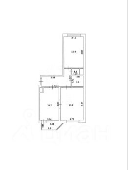 2-комн.кв., 66 м², этаж 10