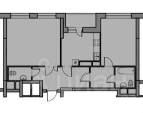 2-комн.кв., 74 м², этаж 22