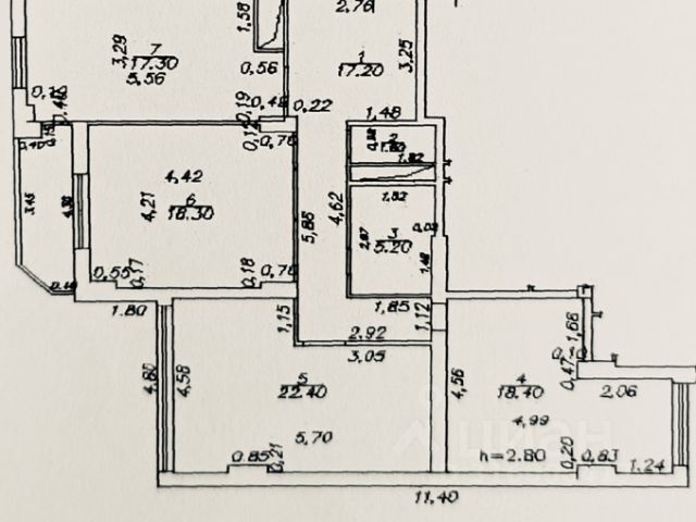 3-комн., 110 м², 4/17 этаж