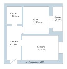 1-комн.кв., 43 м², этаж 6