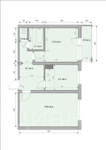 2-комн.кв., 52 м², этаж 10