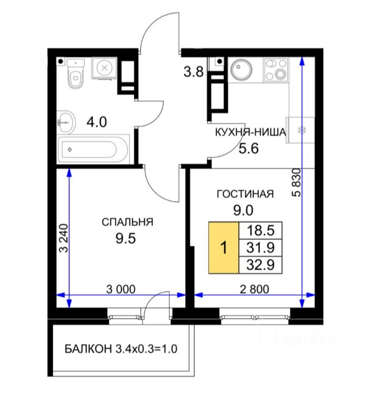 Купить Малогабаритную Квартиру в жилом комплексе Исай-Парк (Краснодар) - предлож