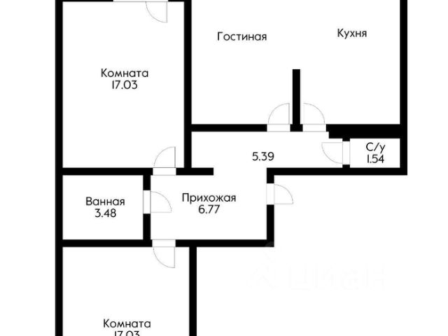 3-комн., 80,5 м², 4/16 этаж