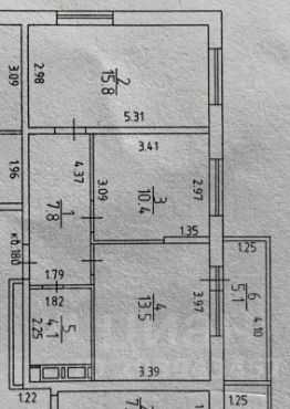 2-комн.кв., 57 м², этаж 6