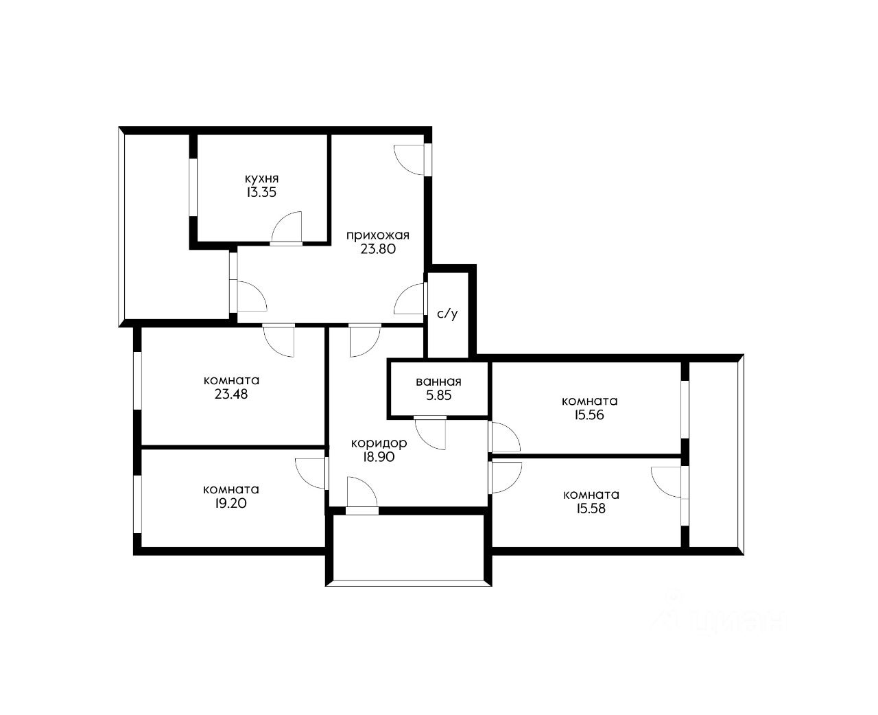 Продаю четырехкомнатную квартиру 158,6м² ул. Димитрова, 144, Краснодар,  Краснодарский край - база ЦИАН, объявление 302939417