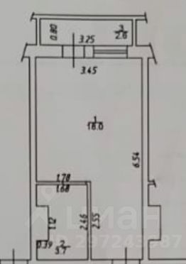 студия, 21 м², этаж 17