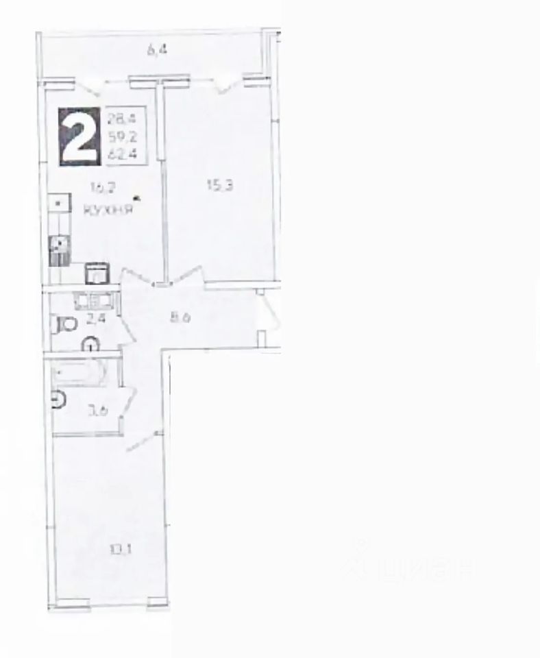 2-комн. кв., Прикубанский