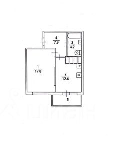 1-комн.кв., 46 м², этаж 20