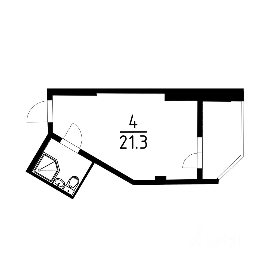 Продаю апартаменты-студию 21,3м² Речная ул., 20к4, Красногорск, Московская  область, Красногорский район, м. Павшино - база ЦИАН, объявление 294897359