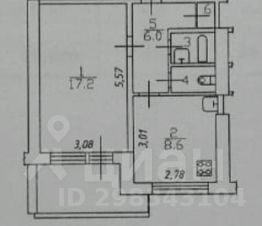 1-комн.кв., 38 м², этаж 6