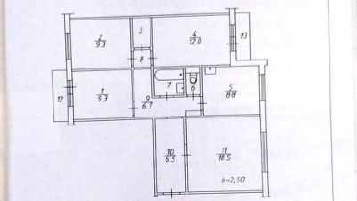 4-комн.кв., 78 м², этаж 8