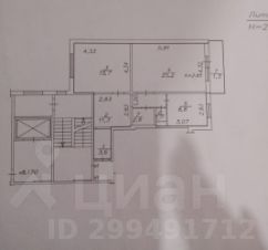 2-комн.кв., 72 м², этаж 6