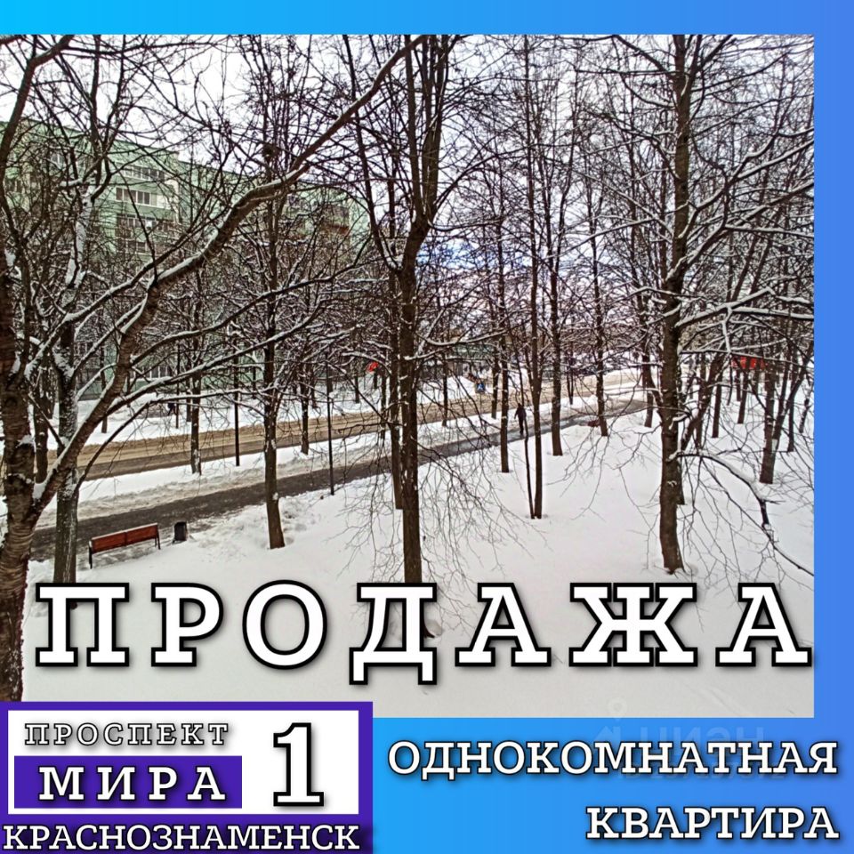 Купить 1-комнатную квартиру на проспекте Мира в городе Краснознаменск,  продажа однокомнатных квартир во вторичке и первичке на Циан. Найдено 4  объявления