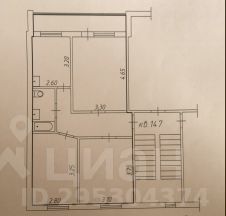 3-комн.кв., 61 м², этаж 4