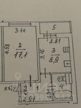 1-комн.кв., 38 м², этаж 13